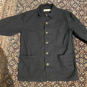 IMPERFECTS MENS WORK CHORE JACKET SHIRT BLACK MEDIUM